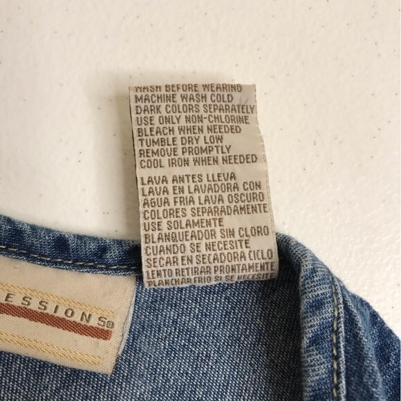 Vintage Expressions Denim Dress Jumper Flag Heart Distressed Sleeveless Size 6 - Picture 9 of 10